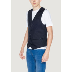 Gianni Lupo Black Cotton Waistcoat -  Vests for Men Suits -  Gianni Lupo.