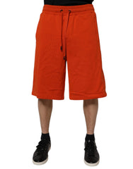 Dolce & Gabbana Red Cotton Blend Mid Waist Men Bermuda Shorts -   -  Dolce & Gabbana.