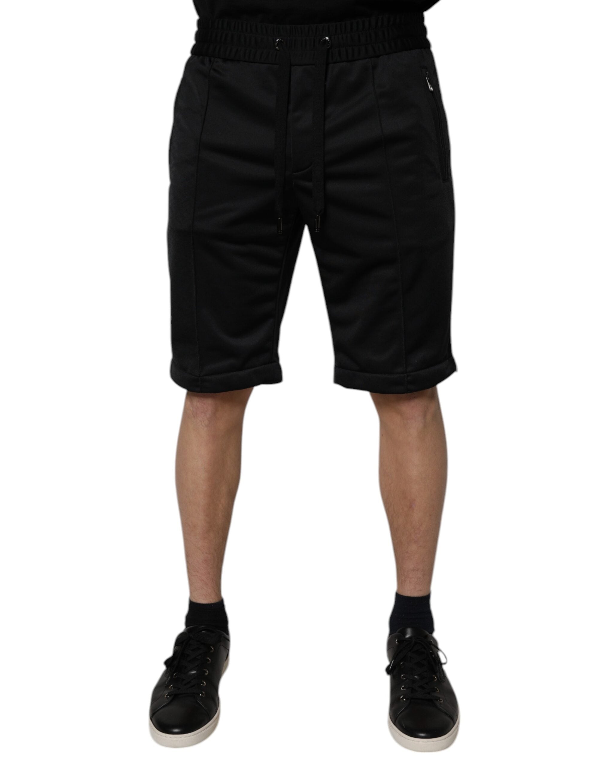 Dolce & Gabbana Black Polyester Mid Waist Men Bermuda Shorts -   -  Dolce & Gabbana.