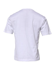 Dolce & Gabbana White Logo Tape Cotton Crew Neck T-shirt -   -  Dolce & Gabbana.