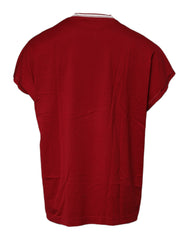 Dolce & Gabbana Red Logo Crown Cotton Crew Neck T-shirt -   -  Dolce & Gabbana.
