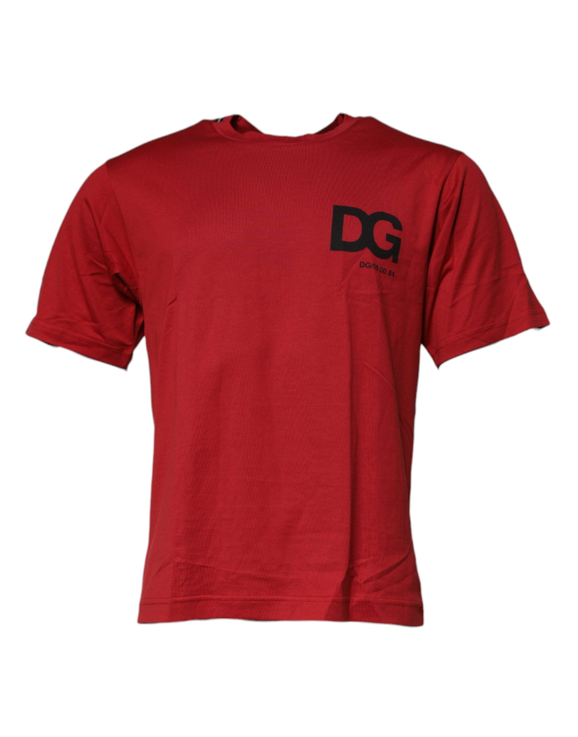 Dolce & Gabbana Red DG Logo Cotton Crew Neck T-shirt -   -  Dolce & Gabbana.