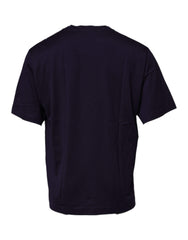 Dolce & Gabbana Navy Blue DG Logo Cotton Crew Neck T-shirt -   -  Dolce & Gabbana.