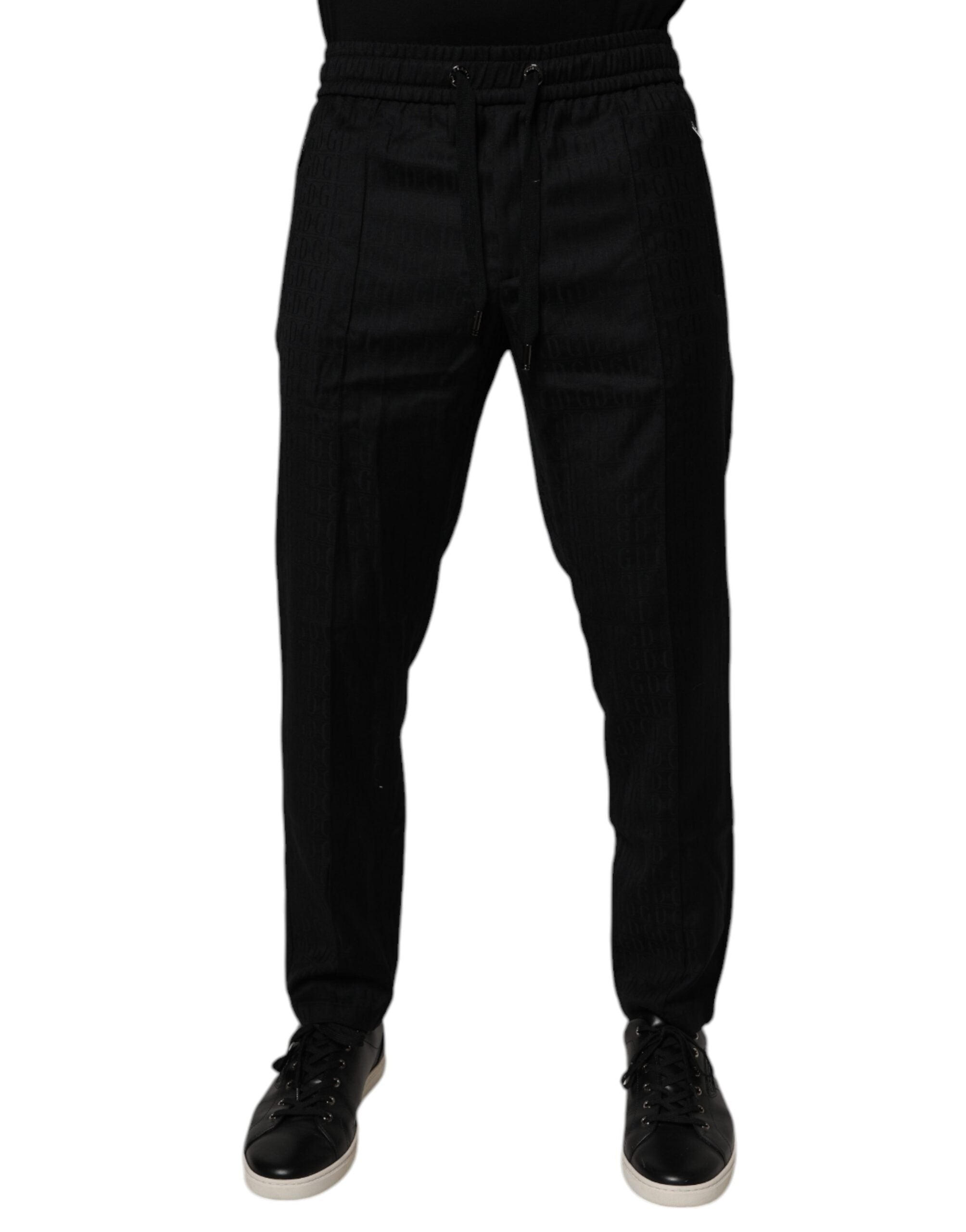 Dolce & Gabbana Black Wool Jogger Jogging Pants -   -  Dolce & Gabbana.