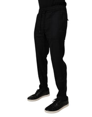 Dolce & Gabbana Black Wool Jogger Jogging Pants -   -  Dolce & Gabbana.