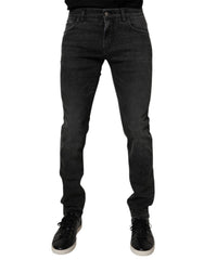 Dolce & Gabbana Black Cotton Stretch Skinny Men Denim Jeans -   -  Dolce & Gabbana.