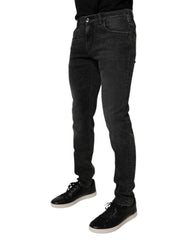 Dolce & Gabbana Black Cotton Stretch Skinny Men Denim Jeans -   -  Dolce & Gabbana.