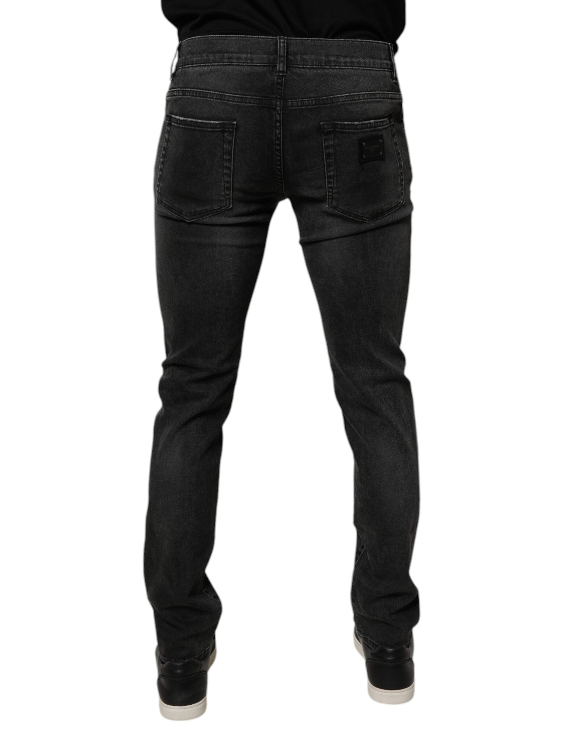 Dolce & Gabbana Black Cotton Stretch Skinny Men Denim Jeans -   -  Dolce & Gabbana. Dolce & Gabbana Black Cotton Stretch Skinny Men Denim Jeans -   -  Dolce & Gabbana.