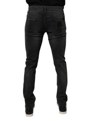 Dolce & Gabbana Black Cotton Stretch Skinny Men Denim Jeans -   -  Dolce & Gabbana.