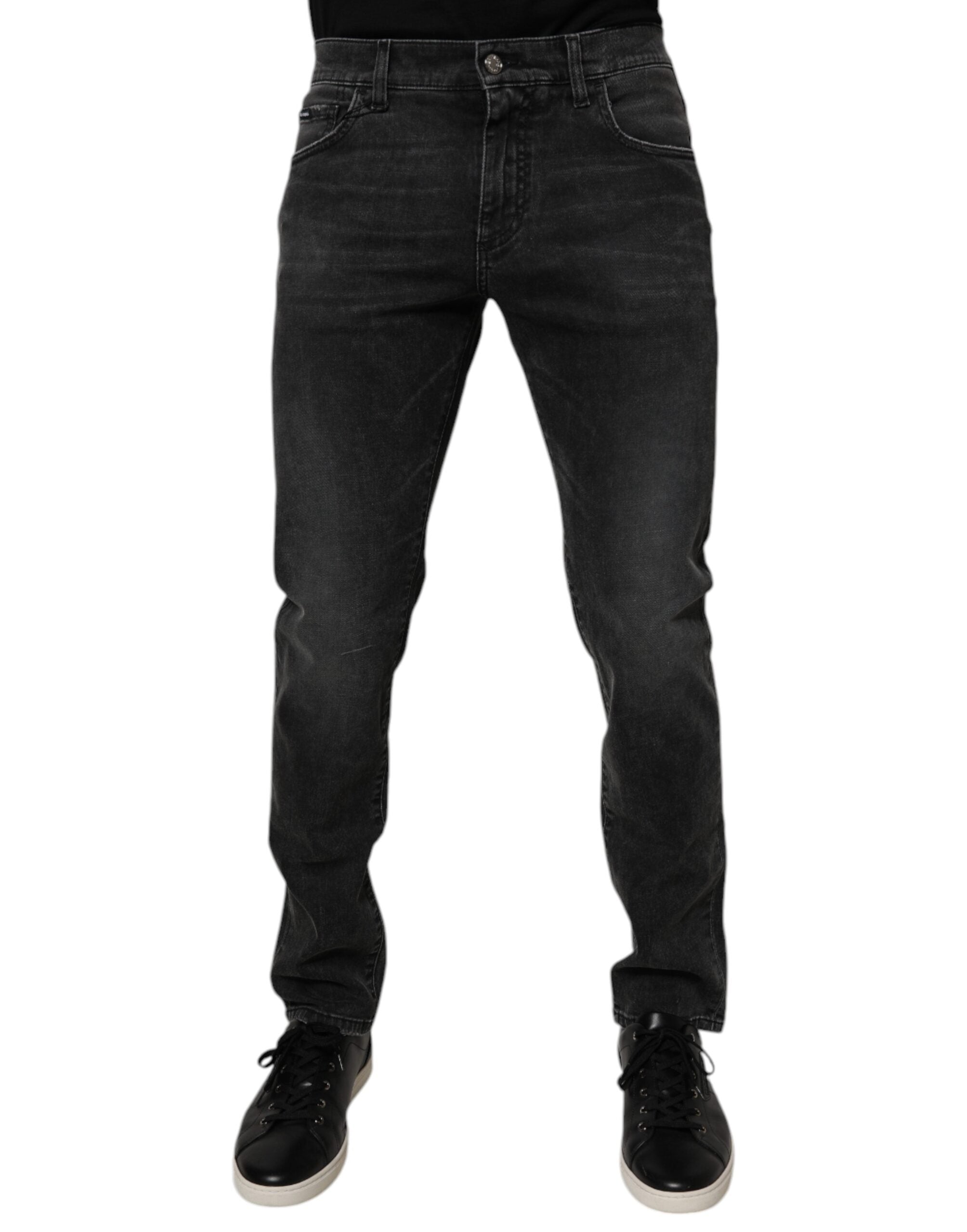 Dolce & Gabbana Black Cotton Stretch Skinny Men Denim Jeans -   -  Dolce & Gabbana.