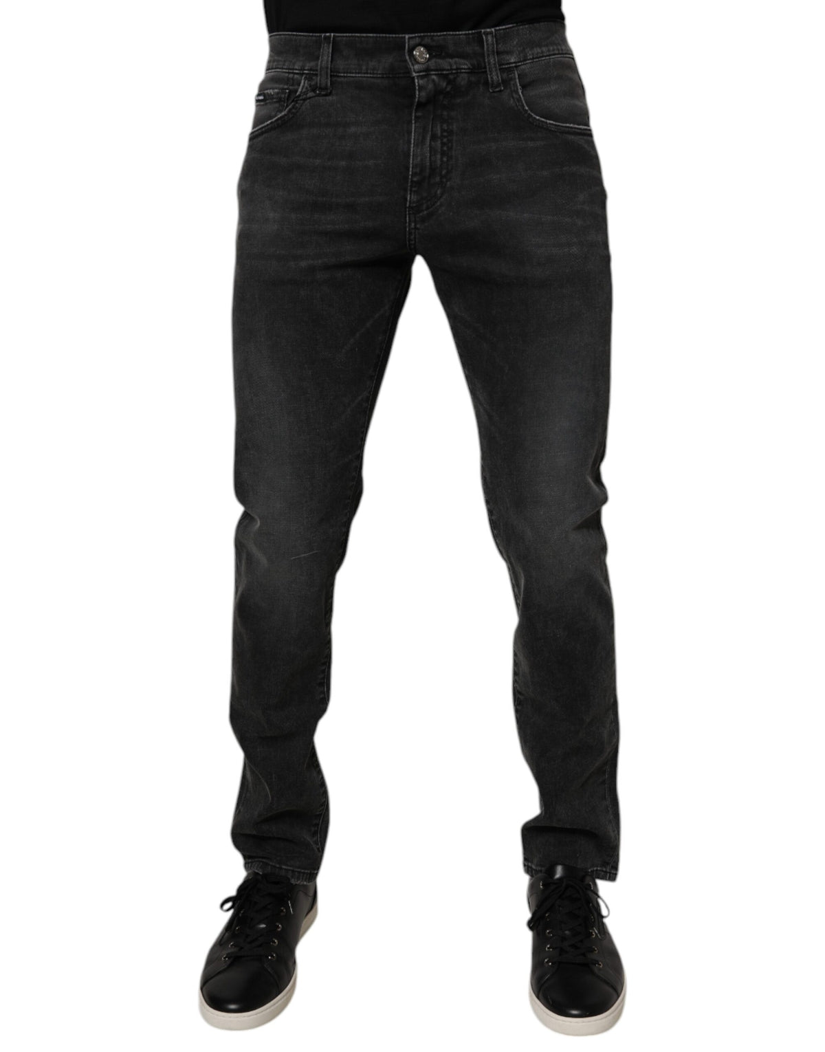 Dolce & Gabbana Black Cotton Stretch Skinny Men Denim Jeans -   -  Dolce & Gabbana.