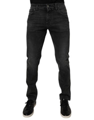 Dolce & Gabbana Black Cotton Stretch Skinny Men Denim Jeans -   -  Dolce & Gabbana.