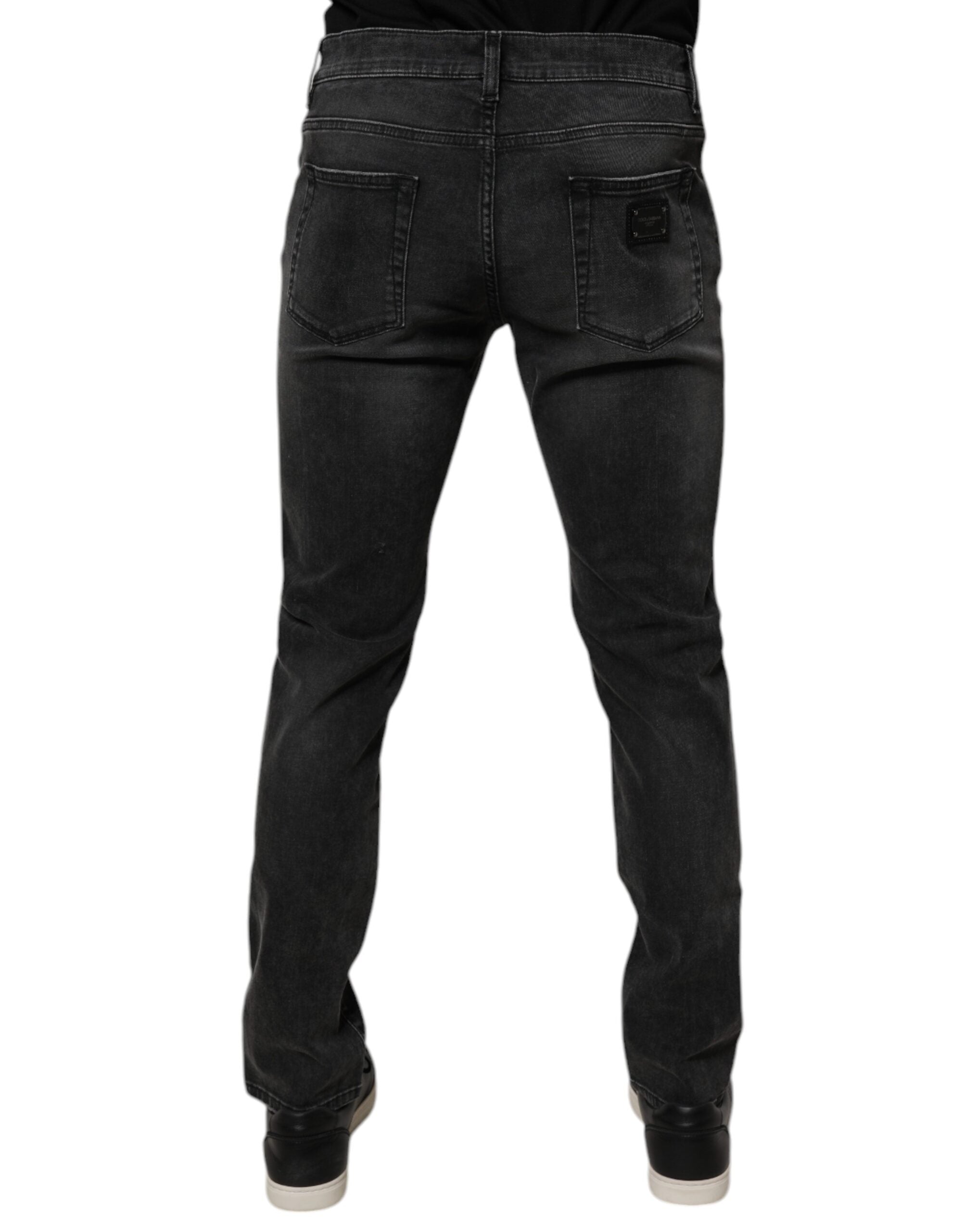 Dolce & Gabbana Black Cotton Stretch Skinny Men Denim Jeans -   -  Dolce & Gabbana. Dolce & Gabbana Black Cotton Stretch Skinny Men Denim Jeans -   -  Dolce & Gabbana.