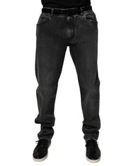 Dolce & Gabbana Black Cotton Stretch Skinny Men Denim Jeans -   -  Dolce & Gabbana.