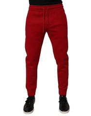 Dolce & Gabbana Red Cotton Jogger Jogging Pants -   -  Dolce & Gabbana.