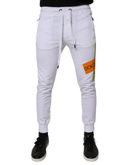 Dolce & Gabbana White Cotton Logo Jogger Pants -   -  Dolce & Gabbana.