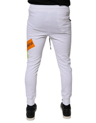 Dolce & Gabbana White Cotton Logo Jogger Pants -   -  Dolce & Gabbana.