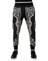 Dolce & Gabbana Black Bandana Cotton Jogger Pants -   -  Dolce & Gabbana.