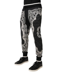 Dolce & Gabbana Black Bandana Cotton Jogger Pants -   -  Dolce & Gabbana.