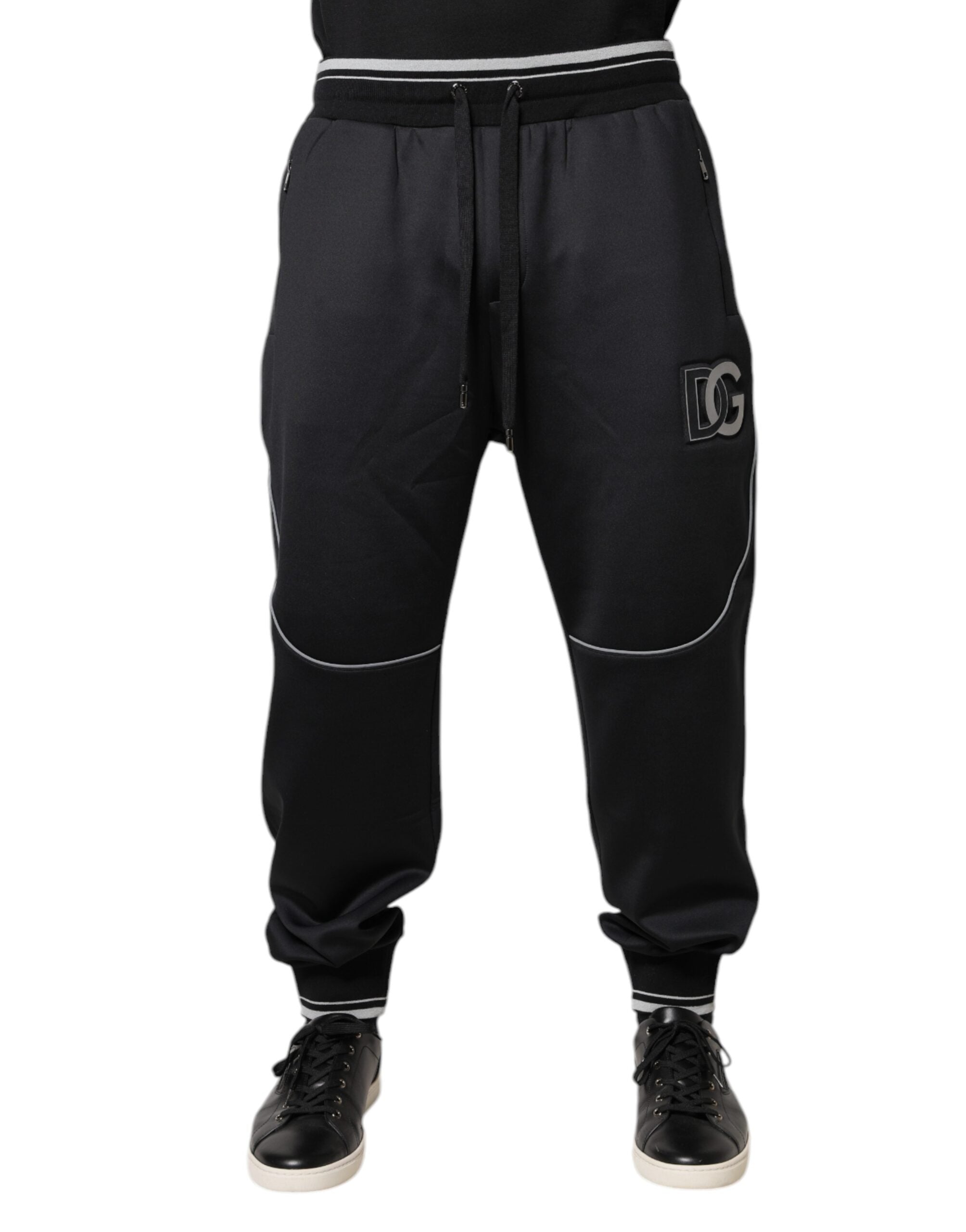 Dolce & Gabbana Black Polyester Logo Jogger Pants -   -  Dolce & Gabbana.