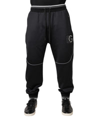 Dolce & Gabbana Black Polyester Logo Jogger Pants -   -  Dolce & Gabbana.