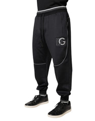 Dolce & Gabbana Black Polyester Logo Jogger Pants -   -  Dolce & Gabbana.