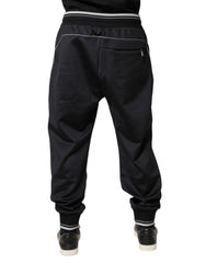 Dolce & Gabbana Black Polyester Logo Jogger Pants -   -  Dolce & Gabbana.