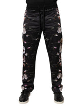 Dolce & Gabbana Black Floral Polyester Jogger Pants -   -  Dolce & Gabbana.