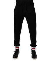 Dolce & Gabbana Black Wool Mid Waist Jogger Sweatpants Pants -   -  Dolce & Gabbana.