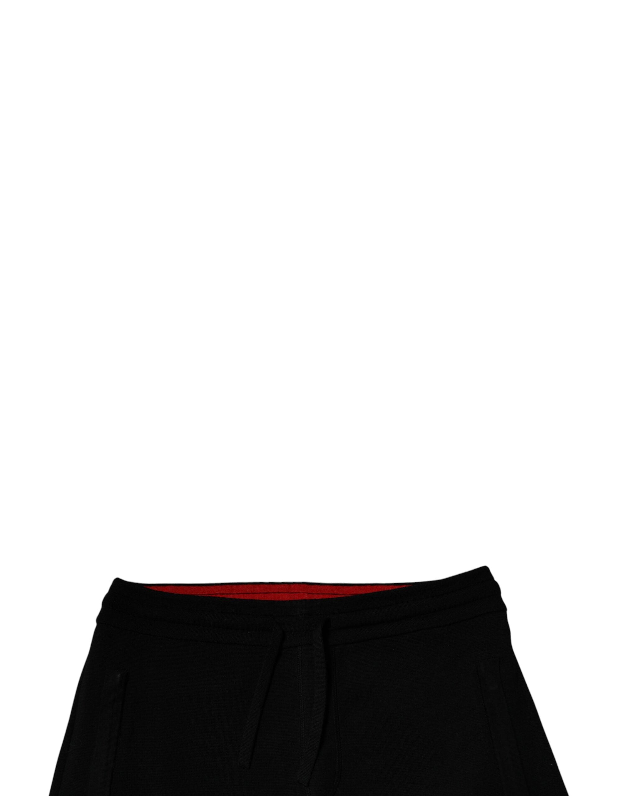 Dolce & Gabbana Black Wool Mid Waist Jogger Sweatpants Pants -   -  Dolce & Gabbana. Dolce & Gabbana Black Wool Mid Waist Jogger Sweatpants Pants -   -  Dolce & Gabbana.