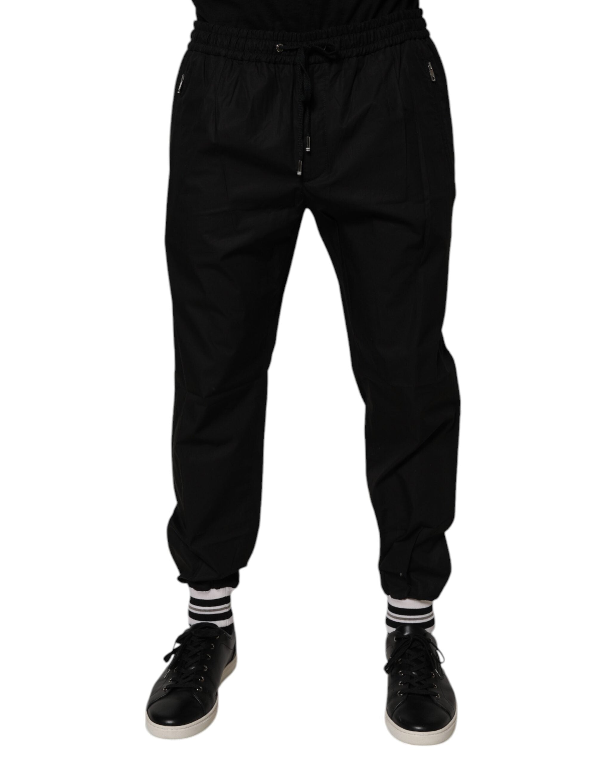 Dolce & Gabbana Black Cotton Men Jogger Sweatpants Pants -   -  Dolce & Gabbana.