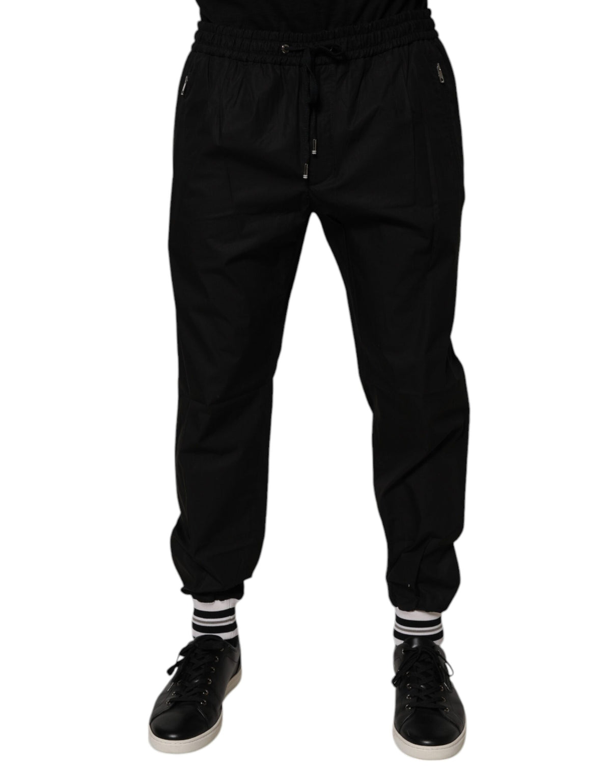 Dolce & Gabbana Black Cotton Men Jogger Sweatpants Pants -   -  Dolce & Gabbana.