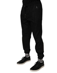 Dolce & Gabbana Black Cotton Men Jogger Sweatpants Pants -   -  Dolce & Gabbana.