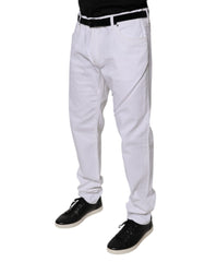 Dolce & Gabbana White Cotton Stretch Skinny Men Denim Jeans -   -  Dolce & Gabbana.