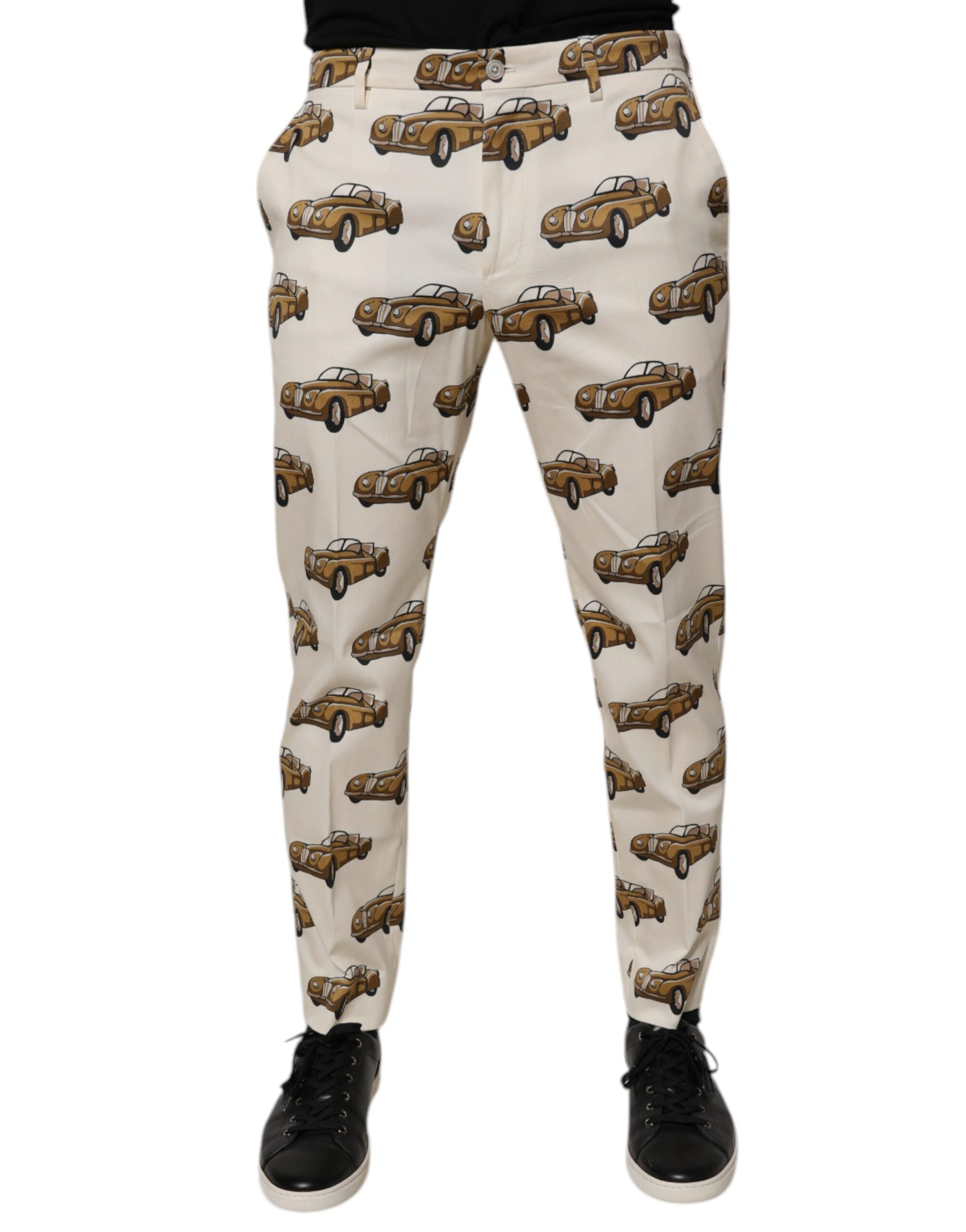 Dolce & Gabbana Off White Cars Cotton Skinny Men Denim Jeans -   -  Dolce & Gabbana. Dolce & Gabbana Off White Cars Cotton Skinny Men Denim Jeans -   -  Dolce & Gabbana.