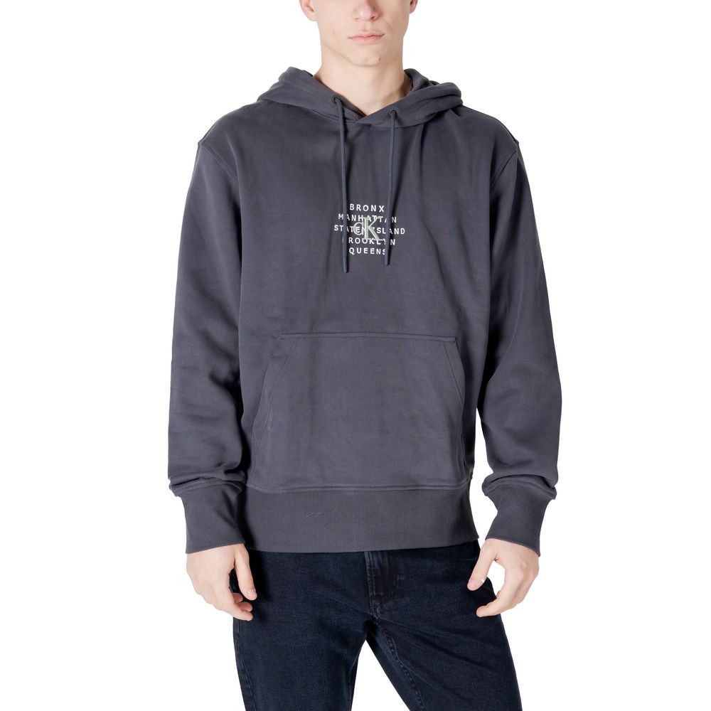 Calvin Klein Jeans Gray Cotton Hoody -   -  Calvin Klein Jeans.
