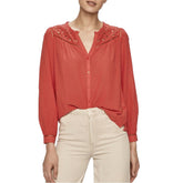 Pepe Jeans Red Viscose Shirt -   -  Pepe Jeans.