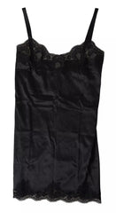Dolce & Gabbana Black Lace Silk Sleepwear Camisole Top Underwear -   -  Dolce & Gabbana.