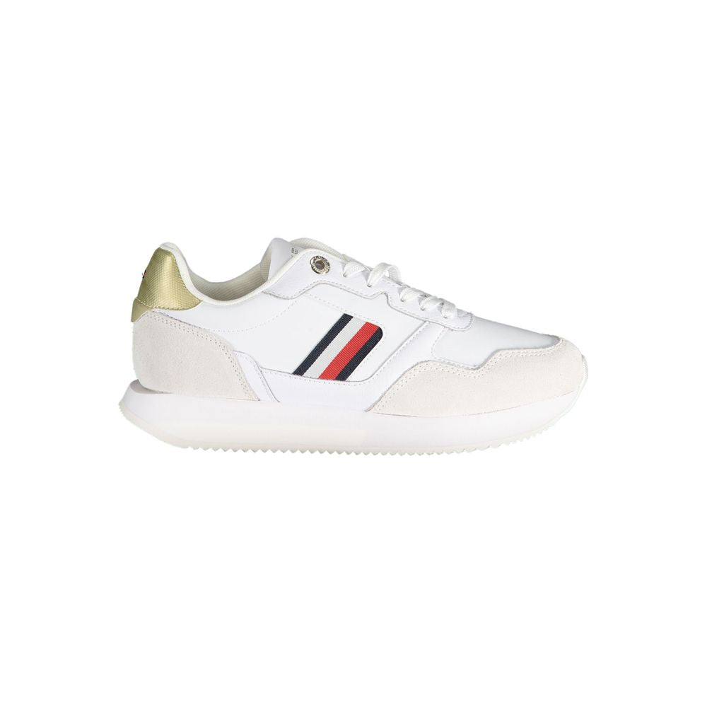 Tommy Hilfiger White Leather Women Sneaker -   -  Tommy Hilfiger.