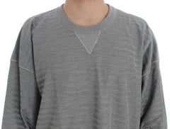 Dolce & Gabbana Gray Crewneck Pullover Silk Sweater -   -  Dolce & Gabbana.