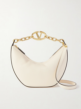 Valentino Garavani Ivory Leather Small Hobo Vlogo Shoulder Bag -  Luxury Shoulder Bag for Women -  Valentino Garavani.
