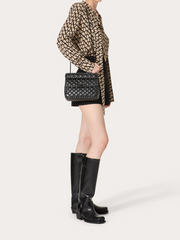 Valentino Garavani Black Nappa Leather Medium Rockstudt Spike Bag -   -  Valentino Garavani.