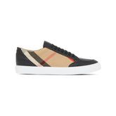 Burberry Black Leather New Salmond Sneakers -   -  Burberry.