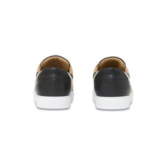Burberry Black Leather New Salmond Sneakers -   -  Burberry.