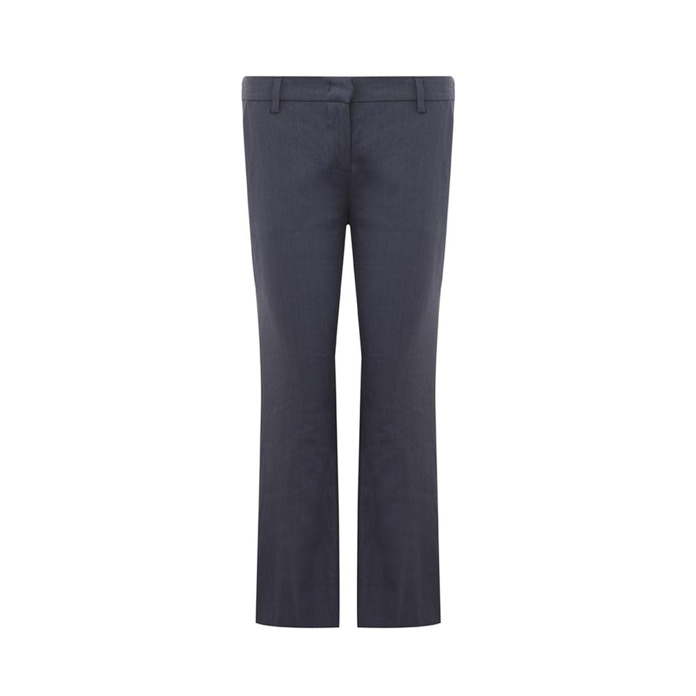 Lardini Chic Blue Linen Trousers -   -  Lardini.