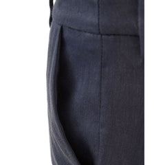 Lardini Chic Blue Linen Trousers -   -  Lardini.