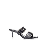 Alexander McQueen Elevate Your Steps in Timeless Black Leather Sandals -   -  Alexander McQueen.