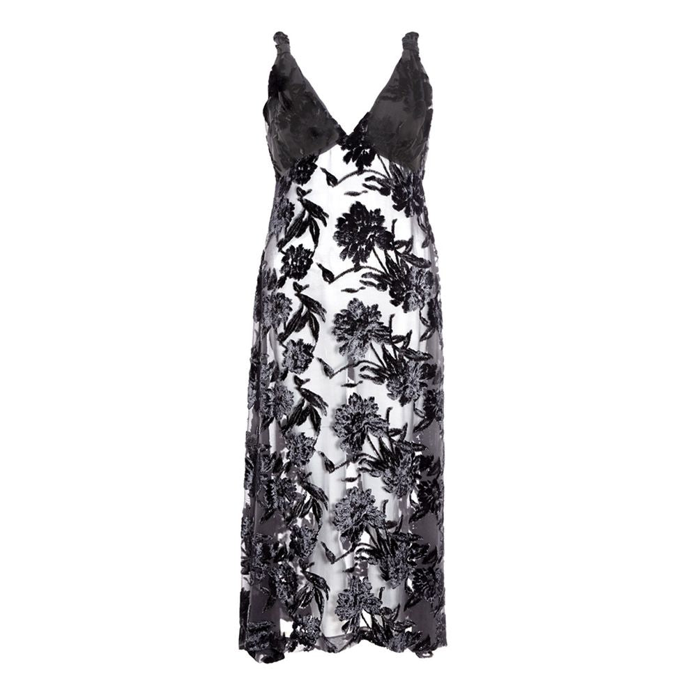 Lardini Elegant Black Viscose Dress -   -  Lardini.