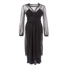 Lardini Elegant Black Nylon Dress -   -  Lardini.