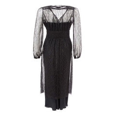 Lardini Elegant Black Nylon Dress -   -  Lardini.